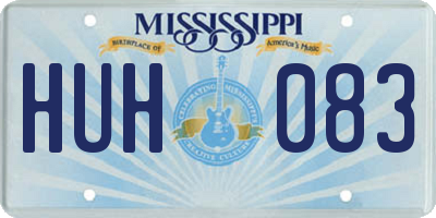 MS license plate HUH083