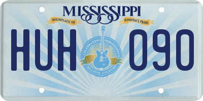 MS license plate HUH090