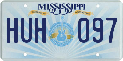 MS license plate HUH097