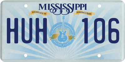 MS license plate HUH106