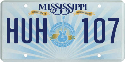 MS license plate HUH107