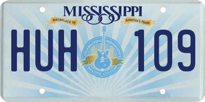 MS license plate HUH109