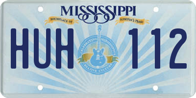 MS license plate HUH112