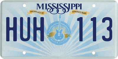 MS license plate HUH113
