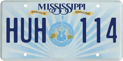 MS license plate HUH114