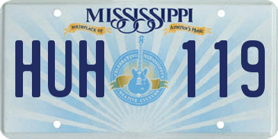 MS license plate HUH119