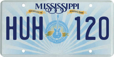 MS license plate HUH120