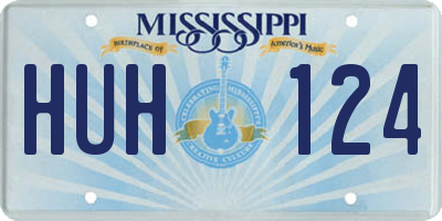 MS license plate HUH124