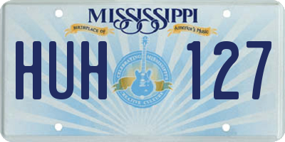 MS license plate HUH127
