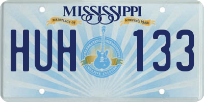 MS license plate HUH133