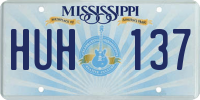 MS license plate HUH137