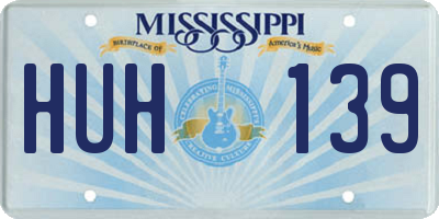 MS license plate HUH139