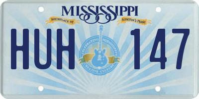 MS license plate HUH147