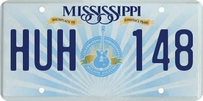 MS license plate HUH148