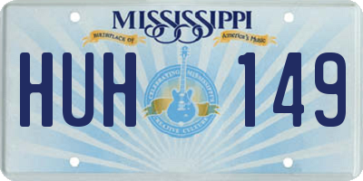MS license plate HUH149