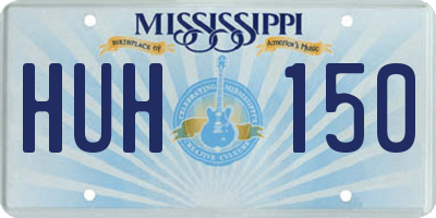 MS license plate HUH150