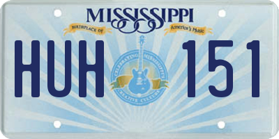 MS license plate HUH151