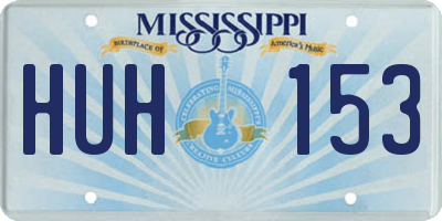 MS license plate HUH153