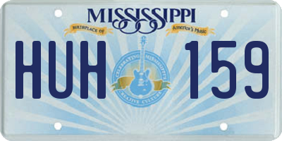 MS license plate HUH159