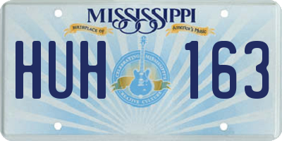MS license plate HUH163