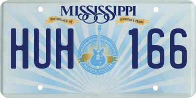 MS license plate HUH166