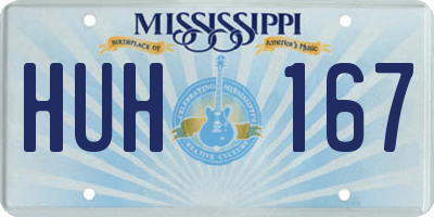 MS license plate HUH167