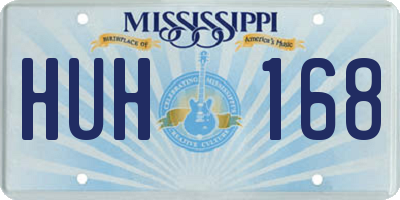 MS license plate HUH168