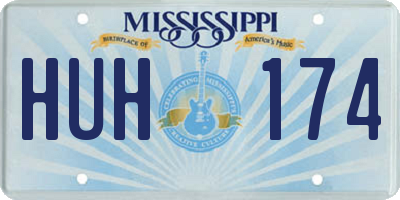 MS license plate HUH174