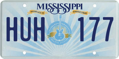 MS license plate HUH177