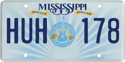 MS license plate HUH178
