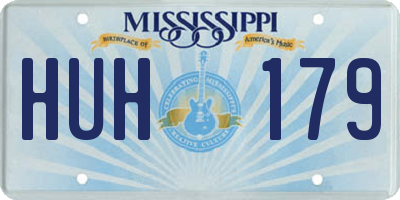 MS license plate HUH179
