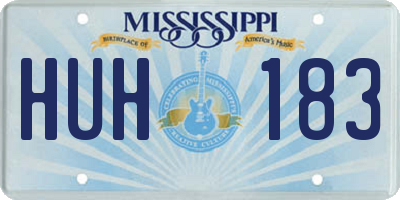 MS license plate HUH183