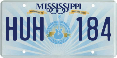 MS license plate HUH184