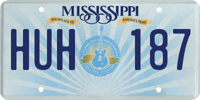MS license plate HUH187