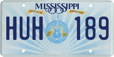 MS license plate HUH189