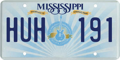 MS license plate HUH191