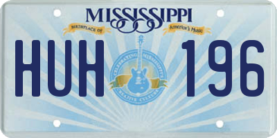 MS license plate HUH196