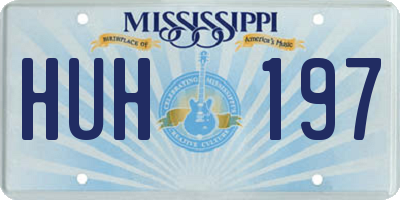 MS license plate HUH197