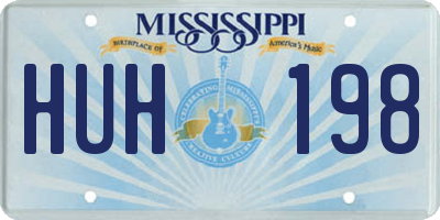 MS license plate HUH198