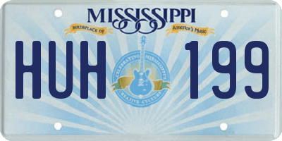 MS license plate HUH199