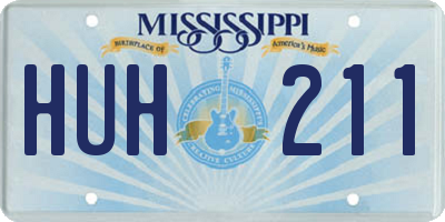 MS license plate HUH211