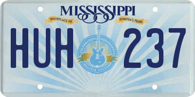 MS license plate HUH237
