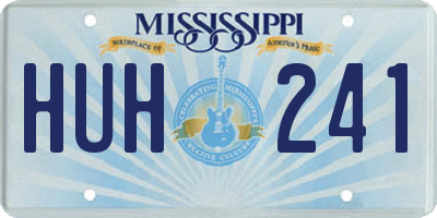 MS license plate HUH241