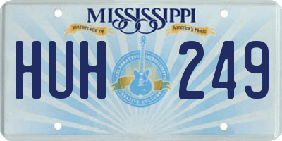 MS license plate HUH249
