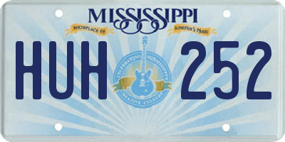MS license plate HUH252