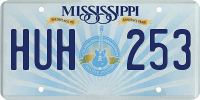 MS license plate HUH253