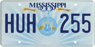 MS license plate HUH255
