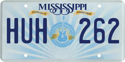 MS license plate HUH262