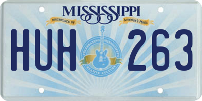MS license plate HUH263