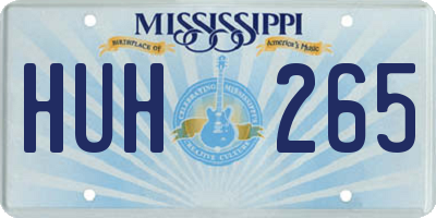 MS license plate HUH265